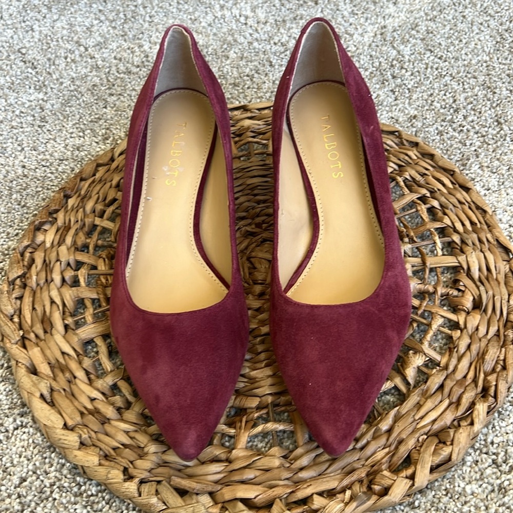 Talbots Burgandy Kitten Heel